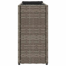 plantekasser 2 stk. med 2 potter 90x20x40 cm polyrattan grå