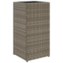 plantekasser 2 stk. 30x30x60 cm polyrattan grå