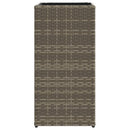 plantekasser 2 stk. 30x30x60 cm polyrattan grå