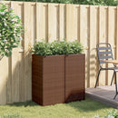 plantekasser 2 stk. 40x40x80 cm polyrattan brun