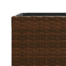 plantekasser 2 stk. 40x40x80 cm polyrattan brun