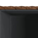 plantekasser 2 stk. 40x40x80 cm polyrattan brun