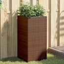 plantekasser 2 stk. 40x40x80 cm polyrattan brun