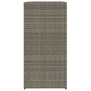 plantekasser 2 stk. 40x40x80 cm polyrattan grå