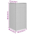 plantekasser 2 stk. 40x40x80 cm polyrattan grå