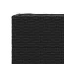 plantekasser 2 stk. med 3 potter 105x30x32 cm polyrattan sort