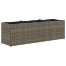 plantekasser 2 stk. med 3 potter 105x30x32 cm polyrattan grå