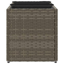 plantekasser 2 stk. med 3 potter 105x30x32 cm polyrattan grå