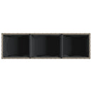plantekasser 2 stk. med 3 potter 105x30x32 cm polyrattan grå