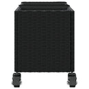 plantekasser 2 stk. med hjul 107x32x38 cm polyrattan sort