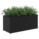 plantekasser 2 stk. med 2 potter 72x30x32 cm polyrattan sort