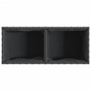 plantekasser 2 stk. med 2 potter 72x30x32 cm polyrattan sort