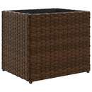 plantekasser 2 stk. 36x30x32 cm polyrattan brun