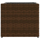 plantekasser 2 stk. 36x30x32 cm polyrattan brun
