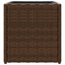 plantekasser 2 stk. 36x30x32 cm polyrattan brun