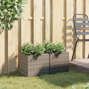 plantekasser 2 stk. 36x30x32 cm polyrattan grå