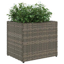plantekasser 2 stk. 36x30x32 cm polyrattan grå