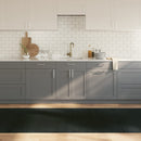 gulvtæppe 100x300 cm rektangulær bambus grå