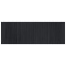 gulvtæppe 70x200 cm rektangulær bambus sort