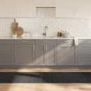 gulvtæppe 70x300 cm rektangulær bambus grå