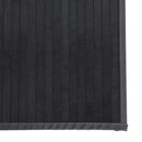 gulvtæppe 100x500 cm rektangulær bambus grå