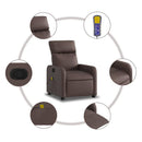 massagestol kunstlæder brun