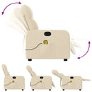 massagestol stof cremefarvet