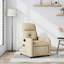 massagestol stof cremefarvet