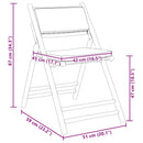 foldbare bistrostole 2 stk. med cremefarvede hynder bambus