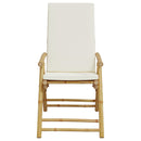 positionsstole 2 stk. med hynder foldbar bambus