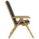 positionsstole 2 stk. med hynder foldbar bambus