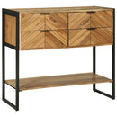Konsolbord med skuffe Brun 90 x 35 x 80 cm Massivt Akacietræ