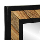Vægspejl Sort og Brunt 50 x 2 x 90 cm Massivt Akacietræ