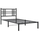 sengeramme med sengegavl 90x190 cm metal sort