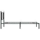 sengeramme med sengegavl 90x190 cm metal sort