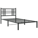 sengeramme med sengegavl 100x190 cm metal sort
