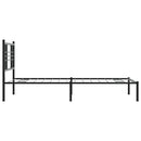 sengeramme med sengegavl 100x190 cm metal sort