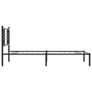 sengeramme med sengegavl 100x200 cm metal sort