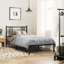 sengeramme med sengegavl 100x200 cm metal sort