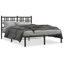 sengeramme med sengegavl 120x200 cm metal sort