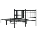 sengeramme med sengegavl 120x200 cm metal sort