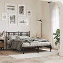 sengeramme med sengegavl 120x200 cm metal sort