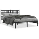 sengeramme med sengegavl 135x190 cm metal sort