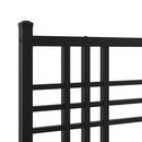 sengeramme med sengegavl 135x190 cm metal sort