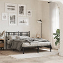 sengeramme med sengegavl 135x190 cm metal sort