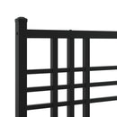sengeramme med sengegavl 150x200 cm metal sort