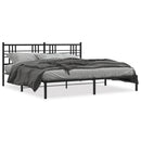 sengeramme med sengegavl 183x213 cm metal sort