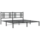 sengeramme med sengegavl 183x213 cm metal sort