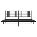 sengeramme med sengegavl 183x213 cm metal sort