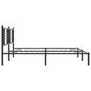 sengeramme med sengegavl 183x213 cm metal sort
